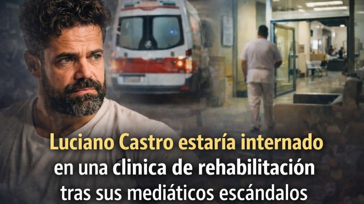 Luciano Castro estaría internado en una clínica de rehabilitación tras sus mediáticos escándalos