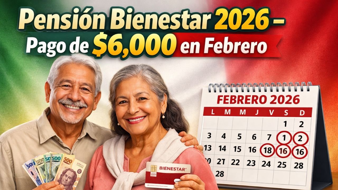 Pensión Bienestar 2026: pago de $6,000 pesos en febrero para adultos mayores, fechas y requisitos clave