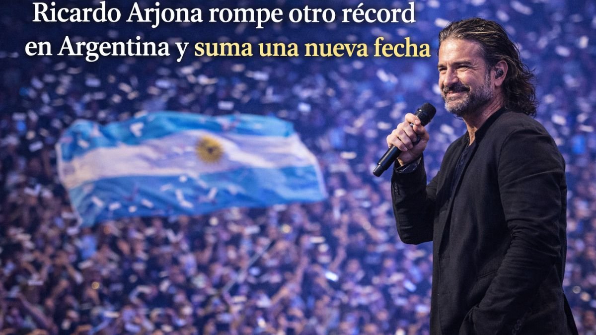 Ricardo Arjona rompe otro récord en Argentina y suma una nueva fecha