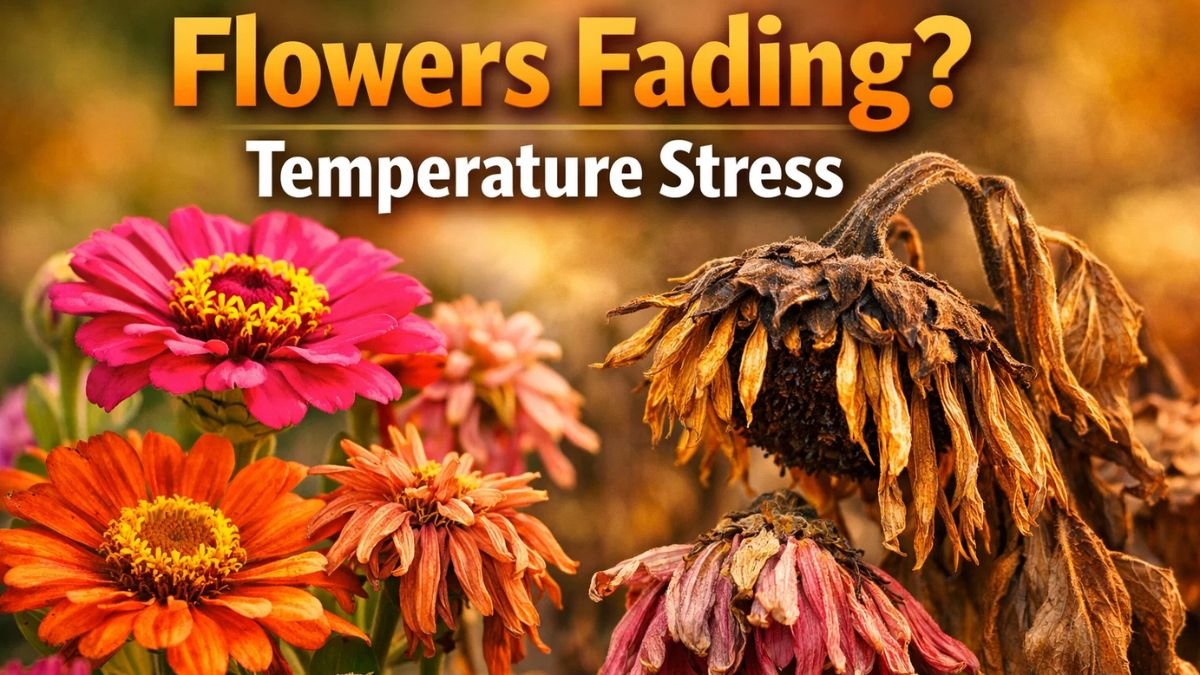 If your flowers fade quickly, temperature stress is often the reason