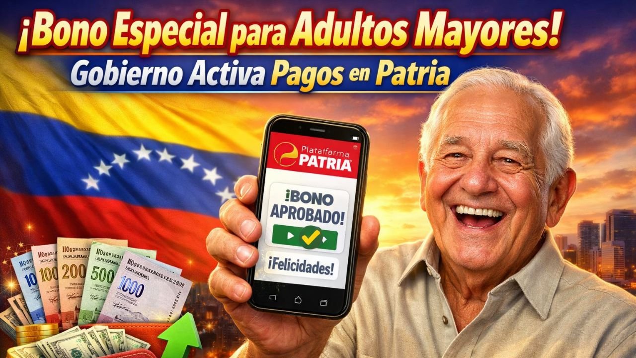 ¡Bono Especial para Adultos Mayores! Gobierno Activa Pagos en Patria